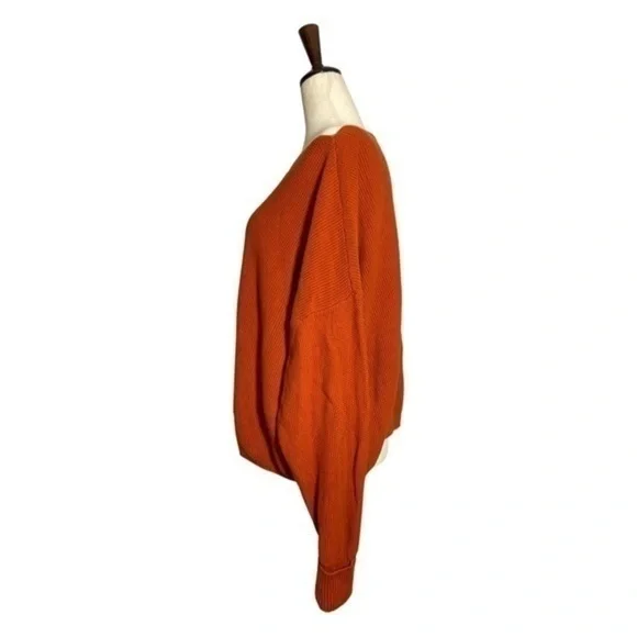 French Connection • Babysoft Slash Neck Boatneck Pullover Sweater Orange L - Picture 4 of 9